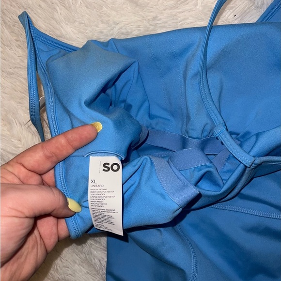 NWT S.O. Romper Jumpsuit Light Blue size Extra Large XL - Picture 4 of 4